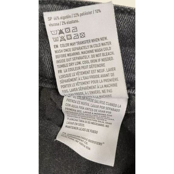 American Eagle Next Level Stretch Black Distressed Jeggings Size 4R (26x27) - Picture 8 of 10